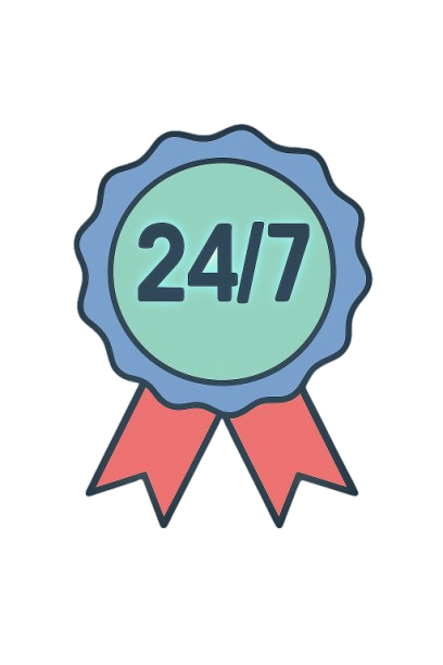 24/7 Guarantee badge